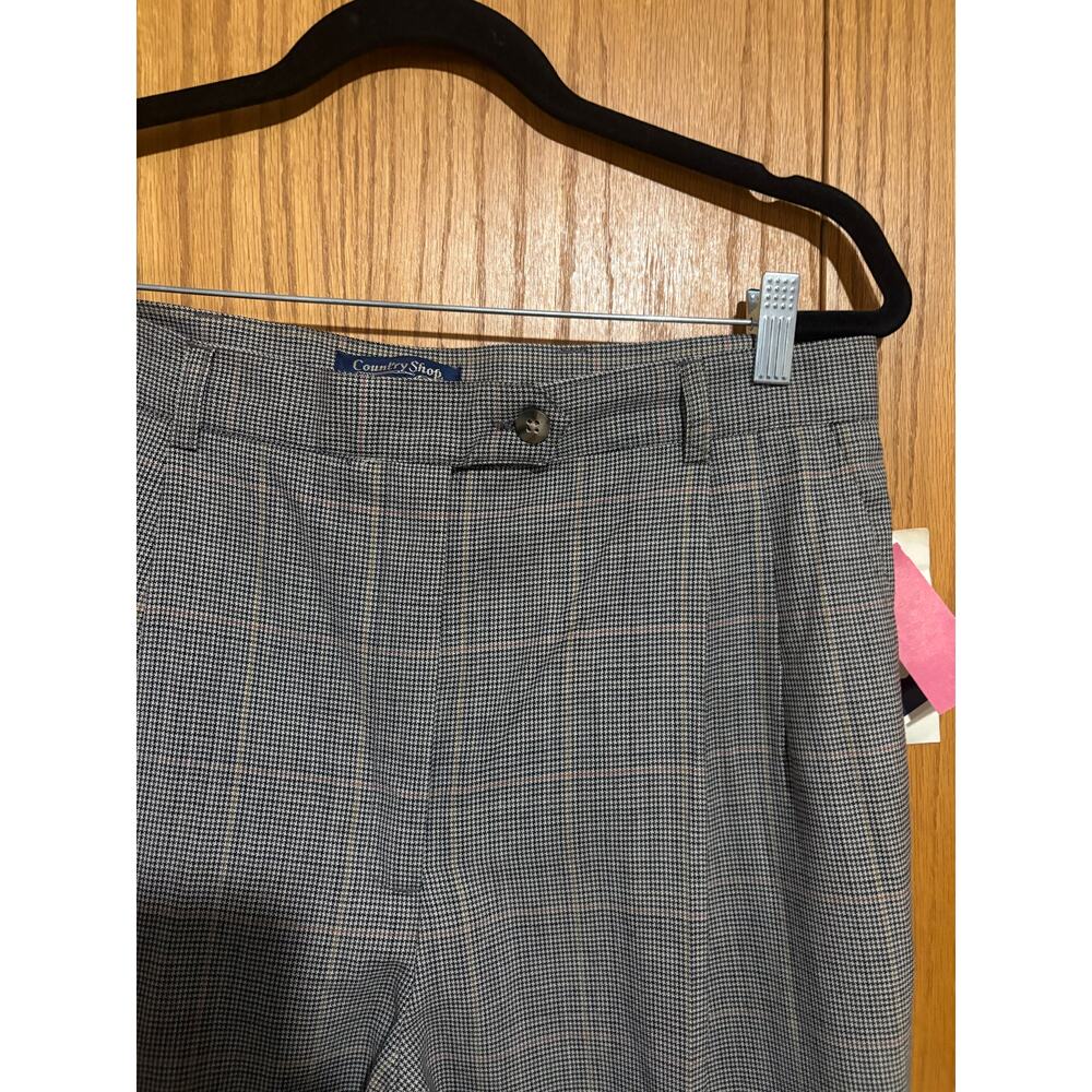 Vintage 100% wool NWT made in USA plaid dress pants women's 14 Country Shop - Picture 3 of 6